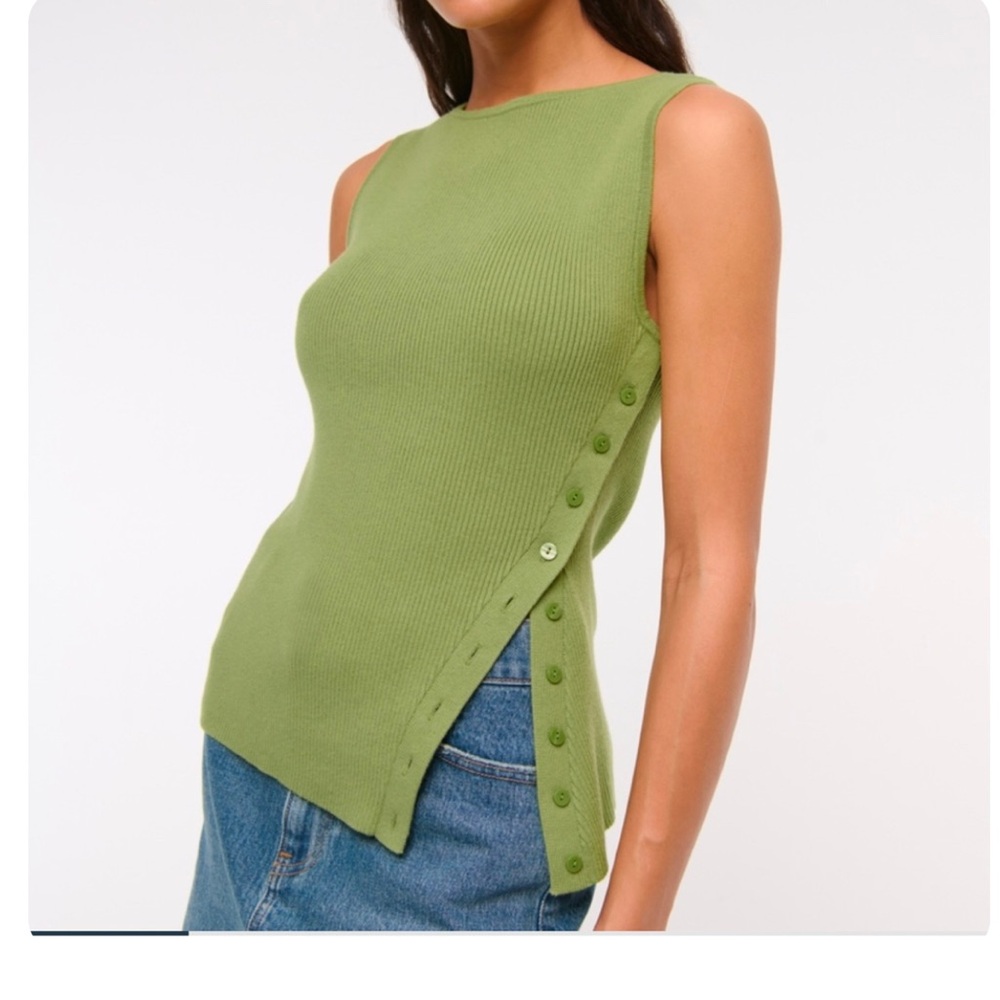 Asymmetrical Button Top